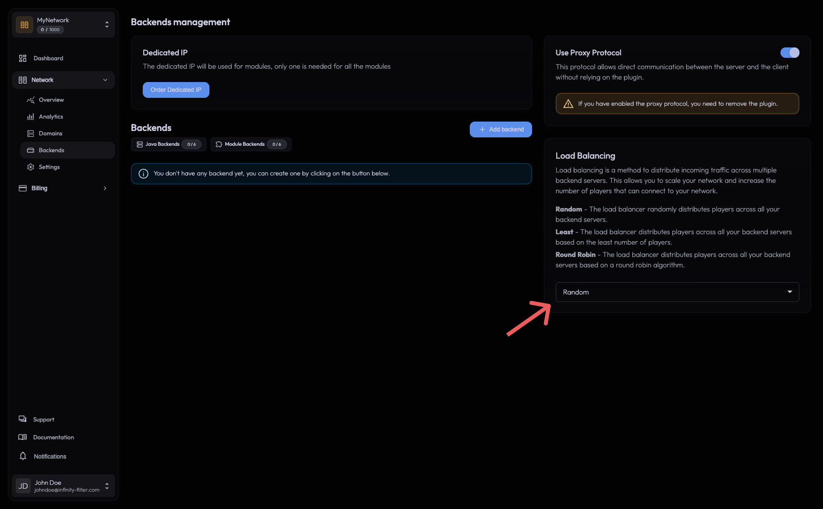 Load balancing select
